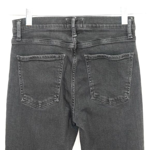 Agolde Sophie High Rise Skinny Jean Black Raw Hem Size 27 - Picture 6 of 9
